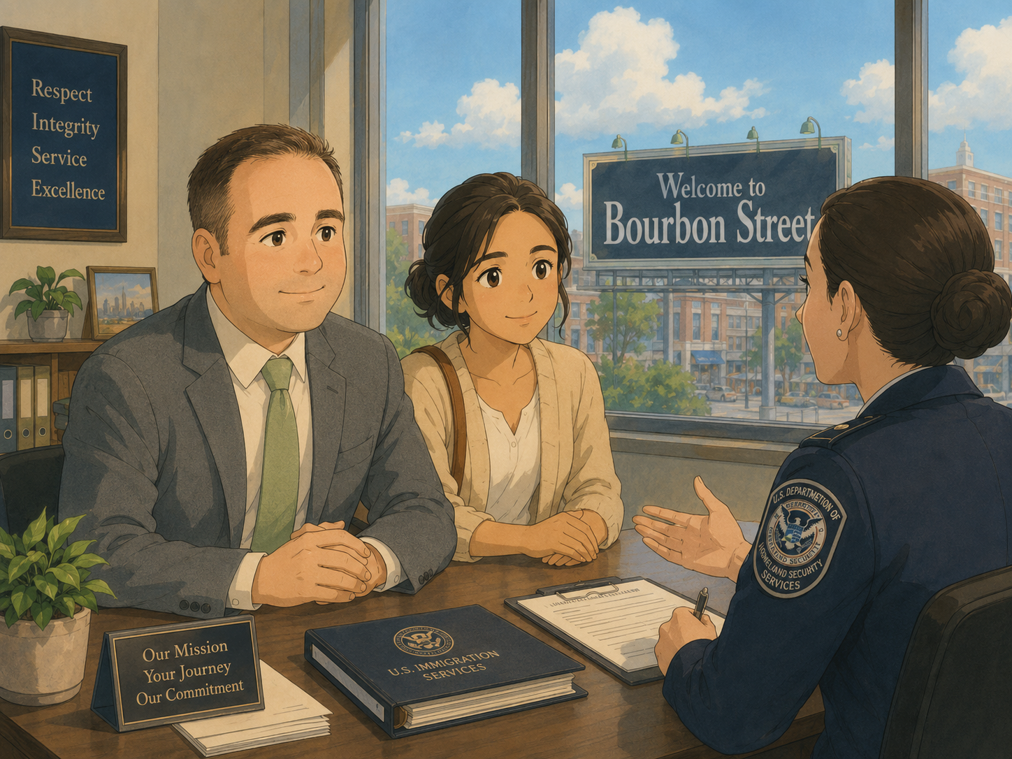 USCIS asylum interview interpreter in New Orleans helping a client communicate clearly
